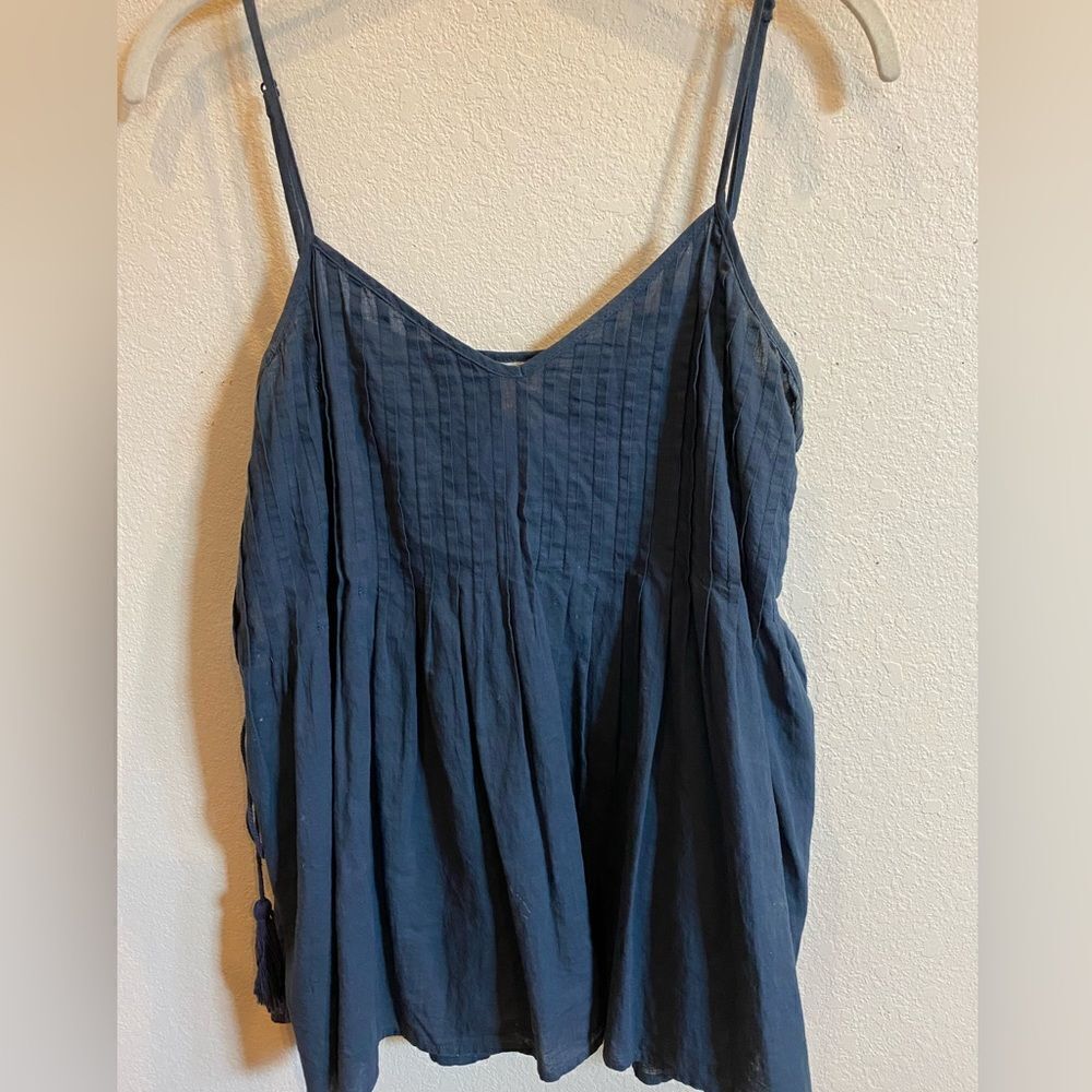 Anthropologie Blue Sleeveless Top